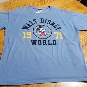 DISNEY Womens Mens ?  T TEE Shirt LARGE MICKEY MOUSE BLUE Summer Spring NEW 1971